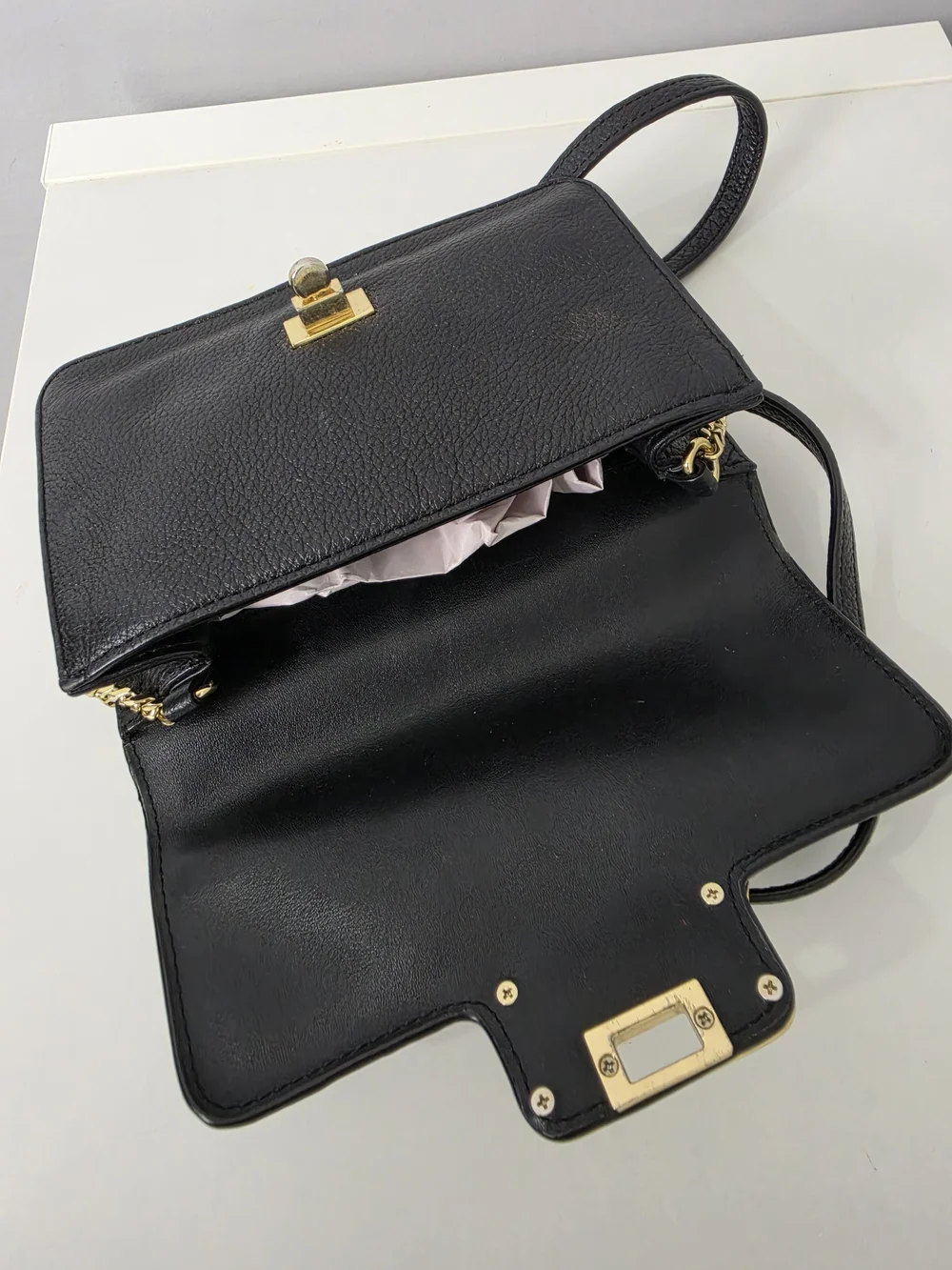 Milly Black Astor Crossbody Bag Leather